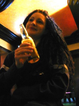 brigette and a beer