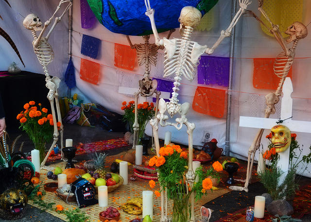 Altar With Dancing Skeletons